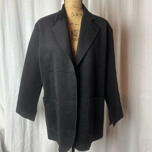 COVER Total Original Brand Lagenlook Blazer Jacket Black Felt Sz M/L READ